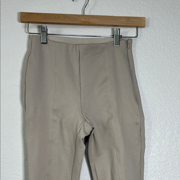 Quince Women's Ecru-Beige Ultra-Stretch Ponte Pants Pintuck Ankle XS - Picture 5 of 8